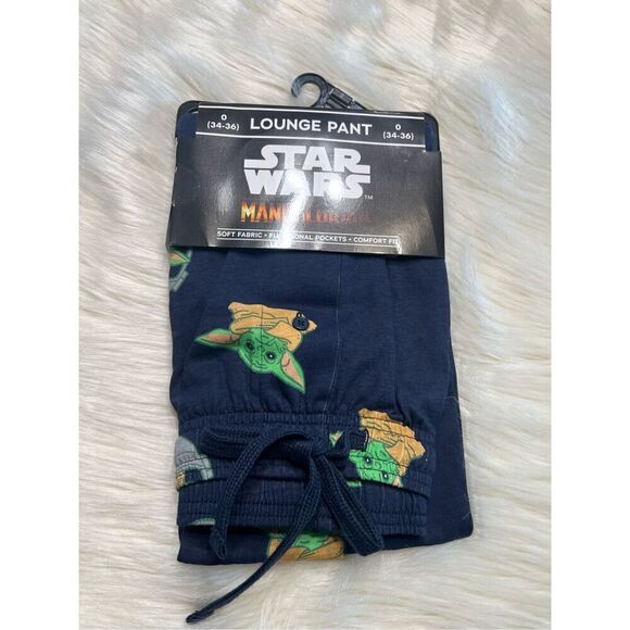 Star Wars The Mandalorian Grogu Allover Print Lounge Pants Plus Size 0 (Lg/34-36 - Picture 1 of 4